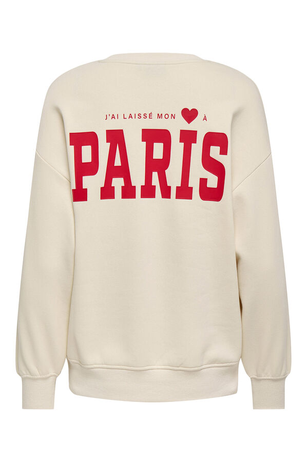 Only Maternity Sudadera texto frontal maternity beige