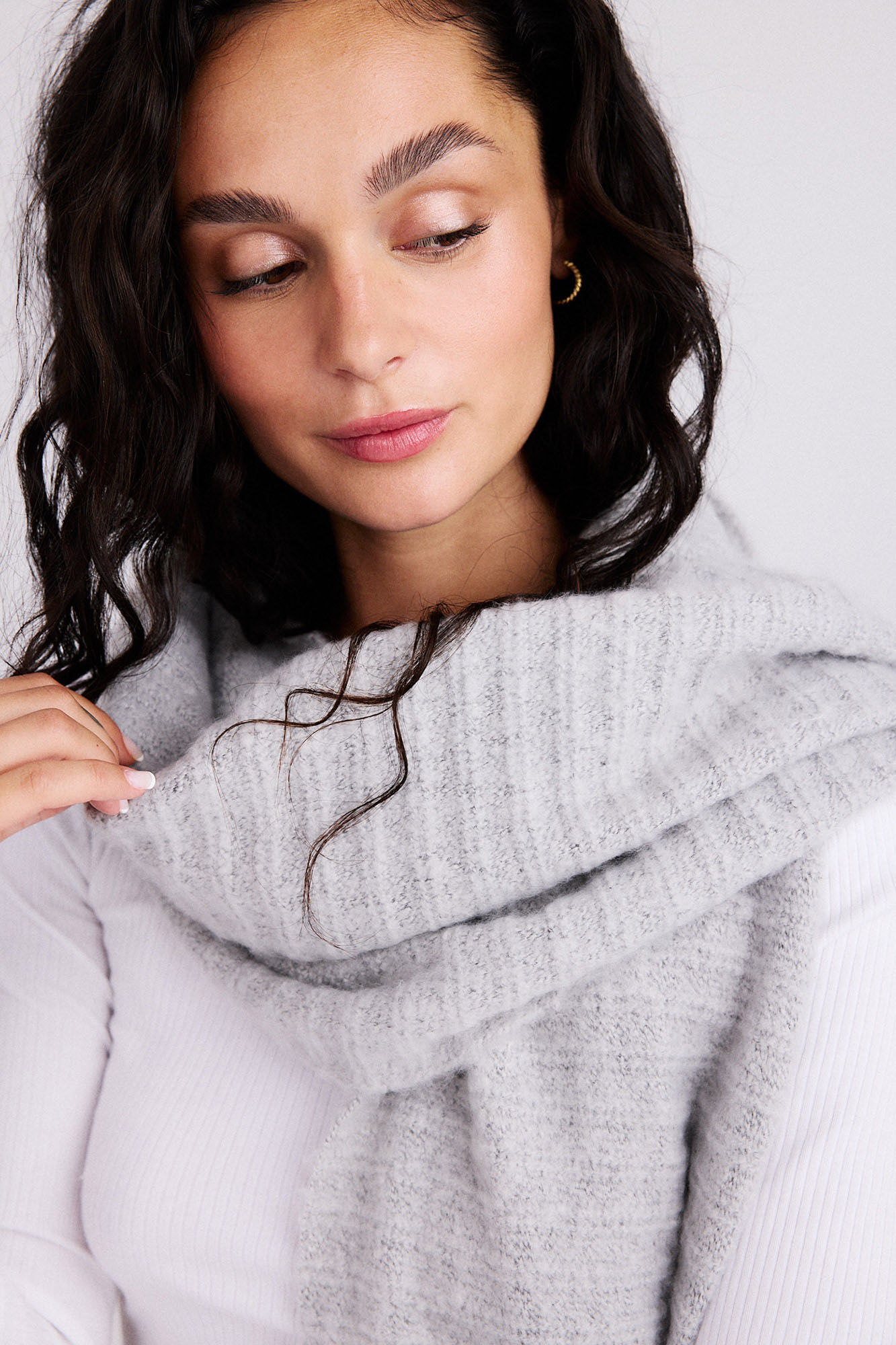 Pieces Langer Schal aus recyceltem Polyester