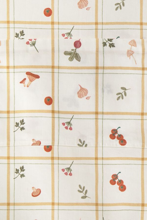 Textura Printed cotton apron printed