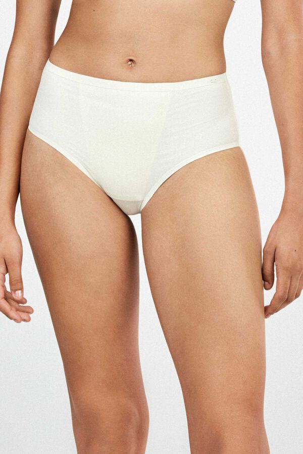 Gisela Plumetis high-waisted panty brown