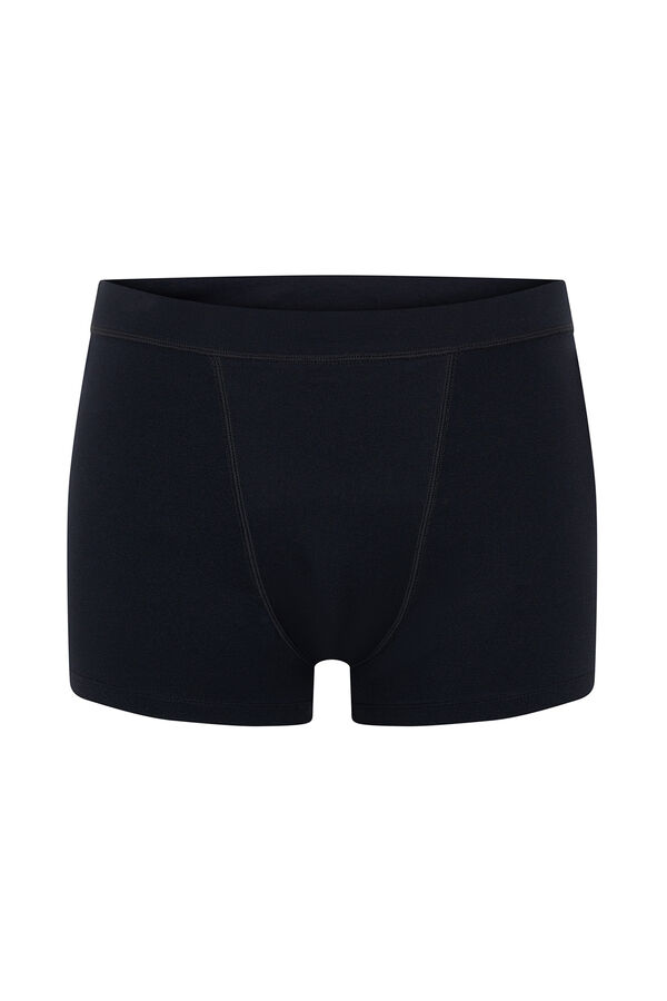 Modibodi Conjunto de 3 cuecas menstruais curtas sem costuras Flujo Super Black preto