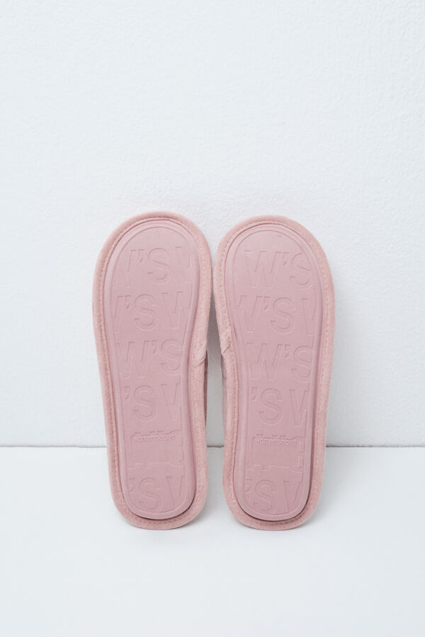 Women'secret Pink lined loafer slippers pink