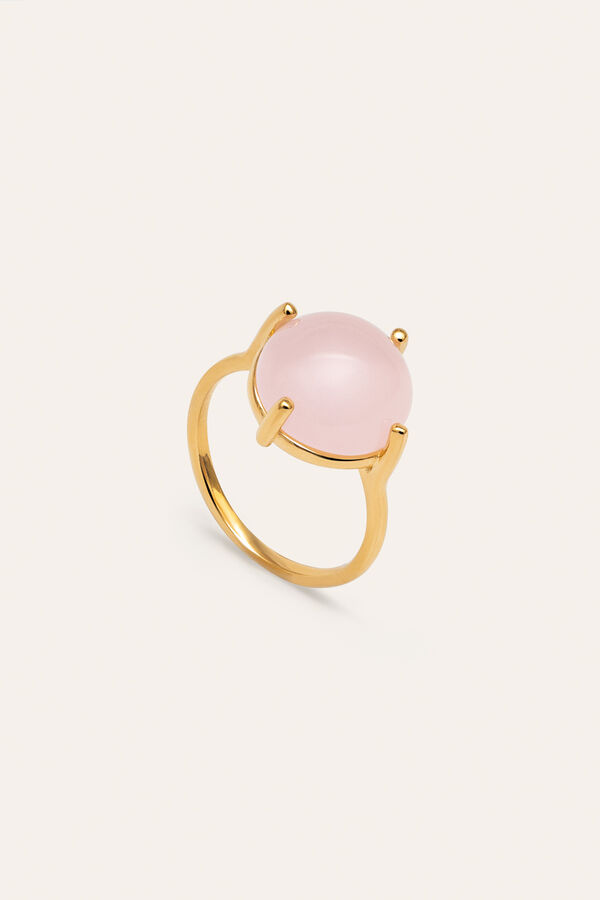 Singularu Celebrate Pink Gold Plated Ring estampado