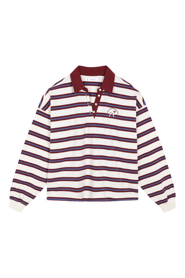 Women'secret White striped polo shirt printed