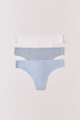 Women'secret Multicoloured microfibre 3-pack thongs white