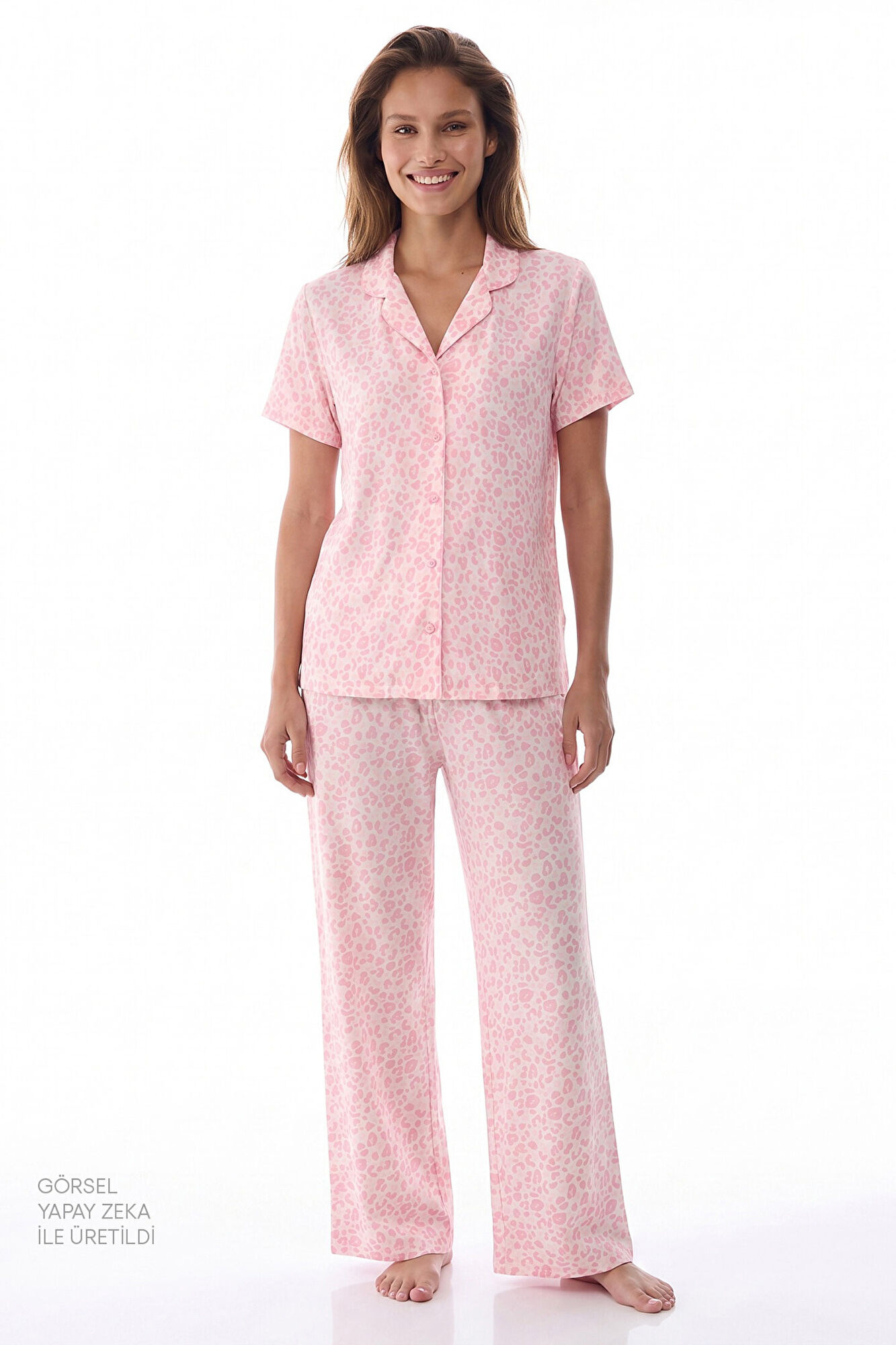 Penti Conjunto de Pijama Estampado Leopardo Rosa
