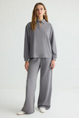 Trendyol Conjunto top y pantal&oacute;n con cuello polo gris&nbsp;&nbsp; gris