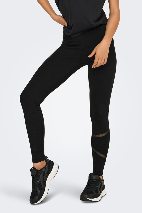 Only Play Legging tiro alto algod&oacute;n negro