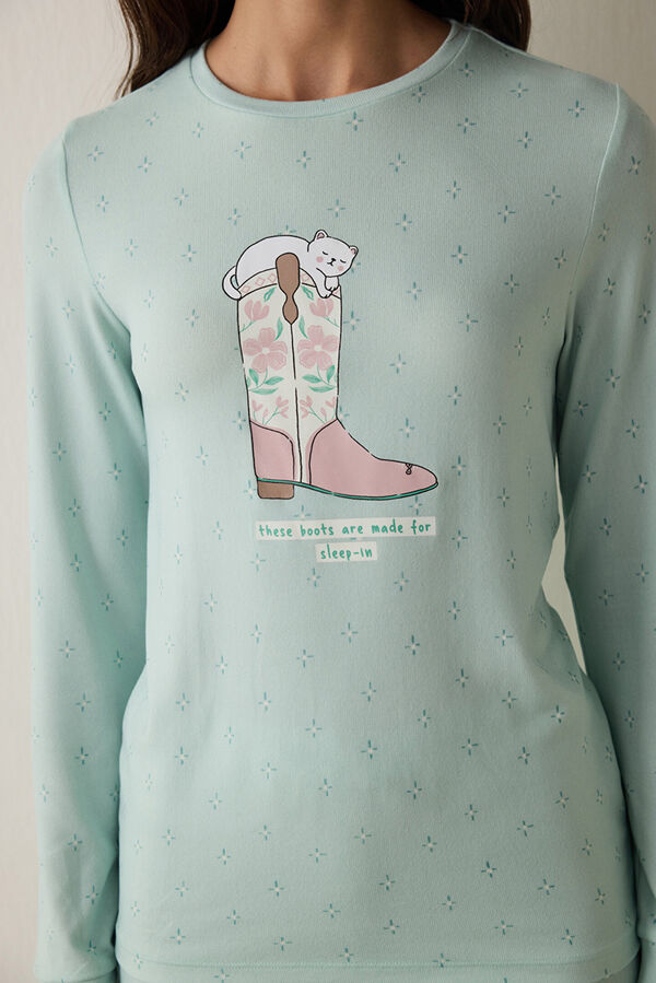 Penti Camiseta larga para dormir verde