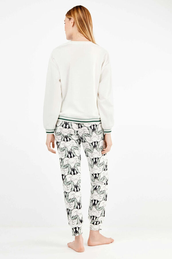 Gisela Conjunto de pijama Sylvester em malha interlock bege