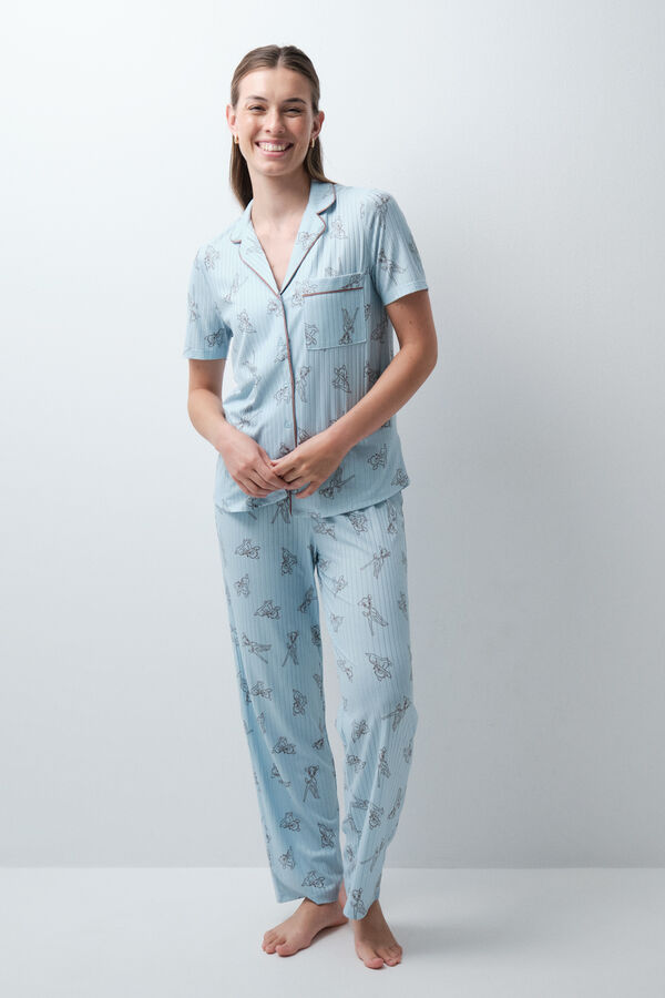 Women'secret Bambi short sleeve classic pyjamas blue