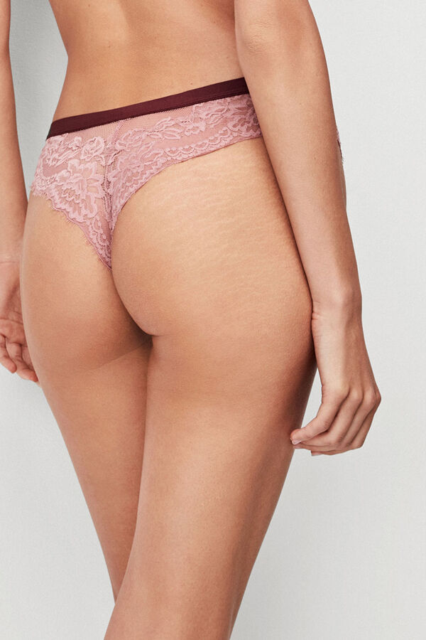 Womensecret Lace Brazilian panty rose