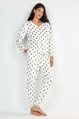 Gisela Ethnic print classic pyjamas white