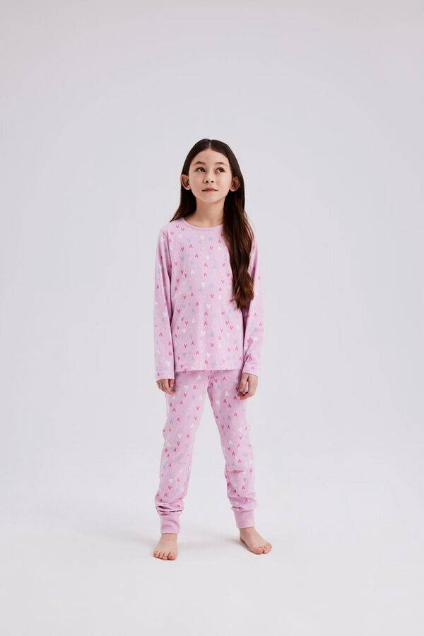 Name it Conjunto pijama corazones ni&ntilde;a morado/lila