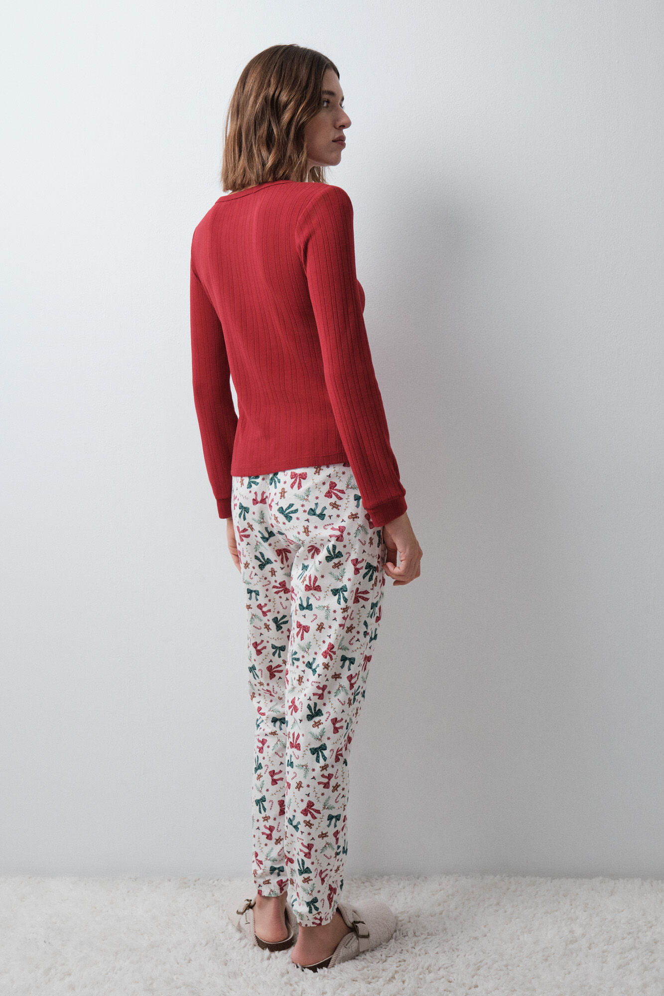 Women'secret Coloured Christmas skinny pyjamas trousers