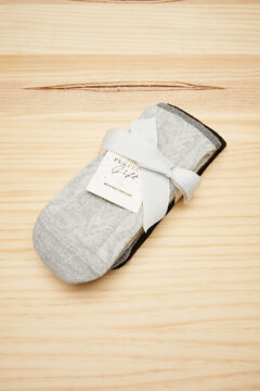 Womensecret 3-pack grey cable knit socks grey