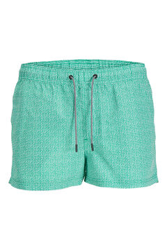 Womensecret Men's microprint swim shorts green