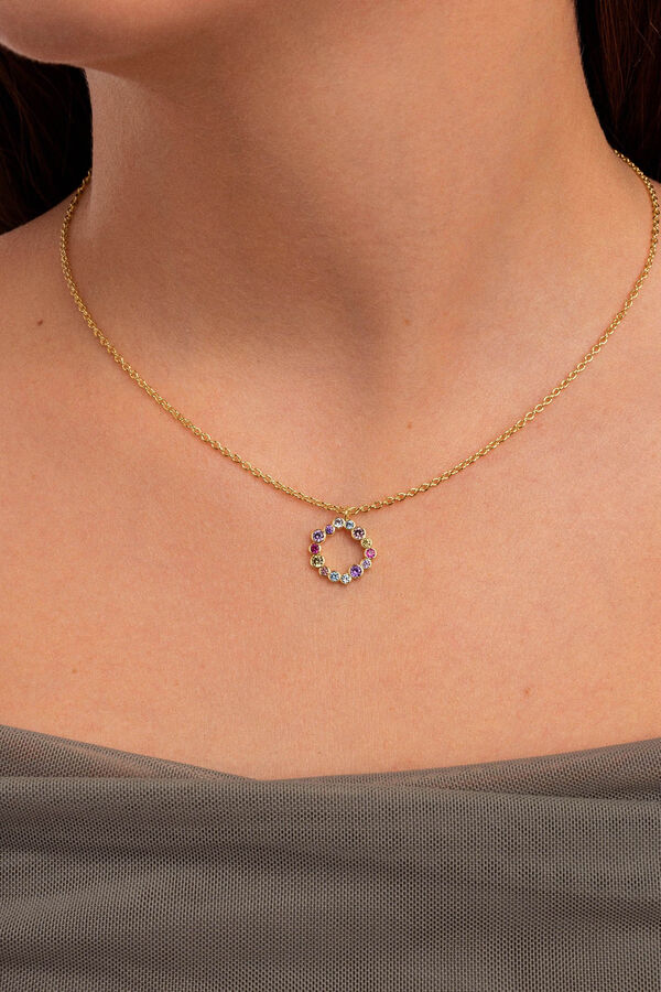 Womensecret Bubbles gold-plated necklace Žuta