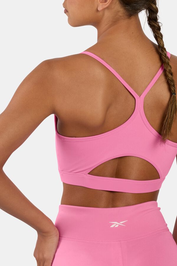 Reebok Sujetador deportivo tirantes finos rosa