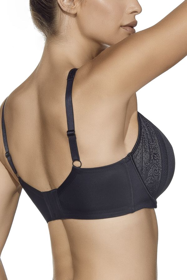 Selene Sujetador relleno con aros detalle encaje negro