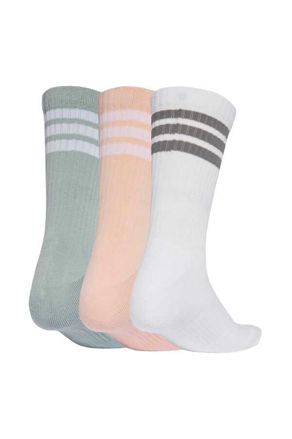 Adidas Pack of 3 sports 3-stripe socks pink