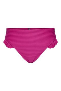 Womensecret High waist bikini bottoms with ruffle details at the sides. rose