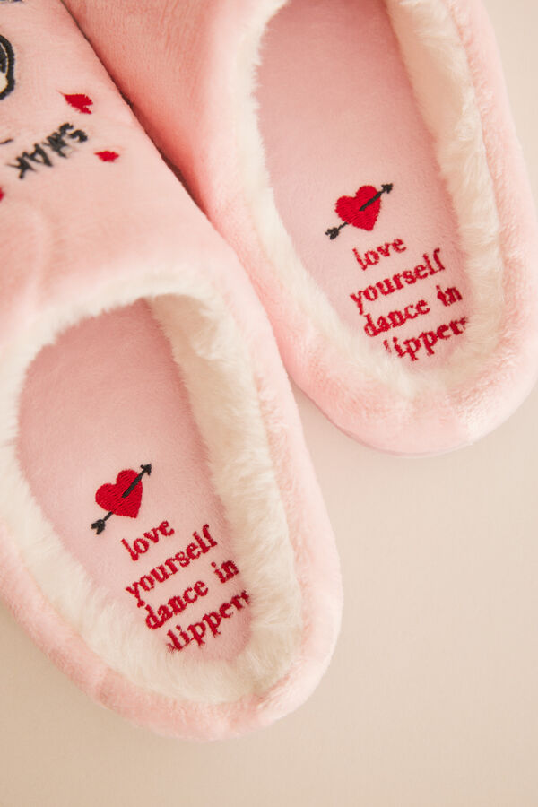 Womensecret Snoopy heart slippers pink