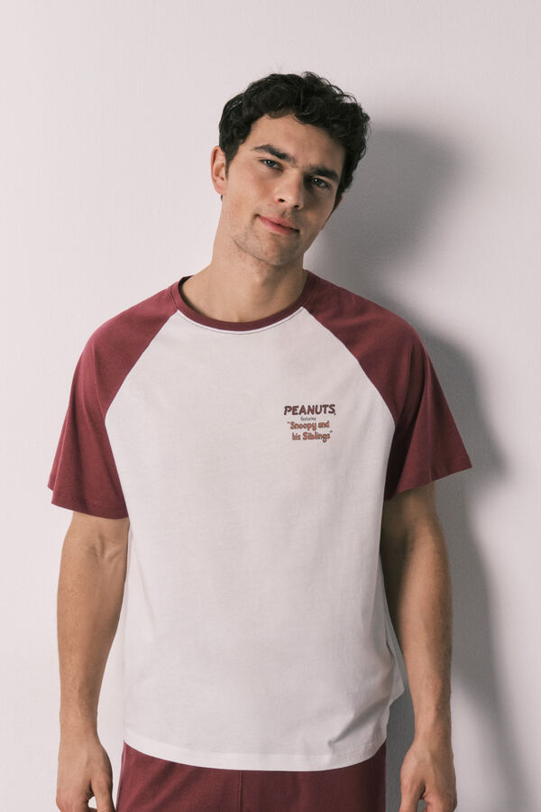 Women'secret Men's cotton short pyjamas Peanuts red