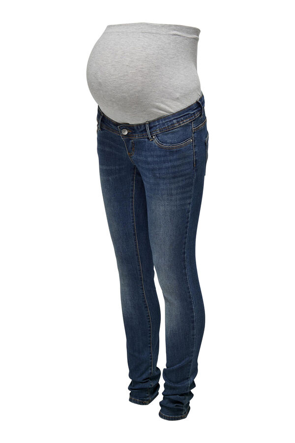 Only Maternity Skinny maternity jeans with high belly blue