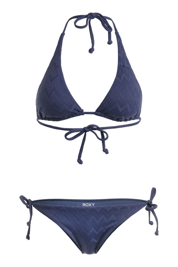 Womensecret Conjunto de bikini triangular para Mujer azul