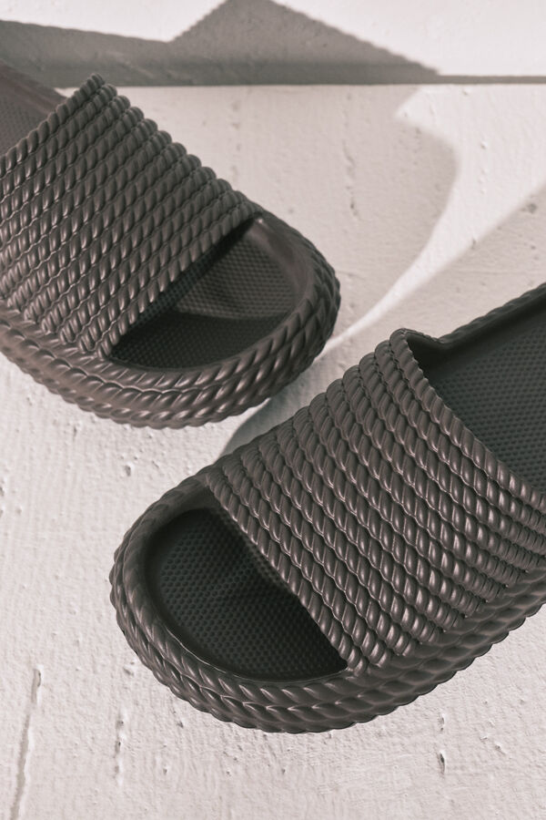 Women'secret Brown platform sandals nude