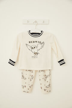 Womensecret Children's long ivory 100% fleece Hedwig pyjamas beige