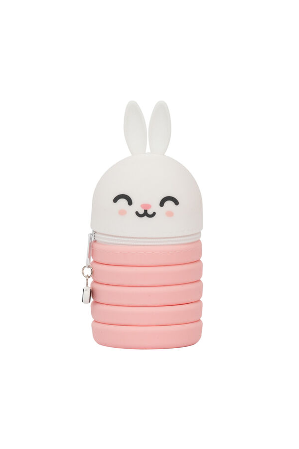 Mr. Wonderful Extendable silicone pencil case - Rabbit imprim&eacute;