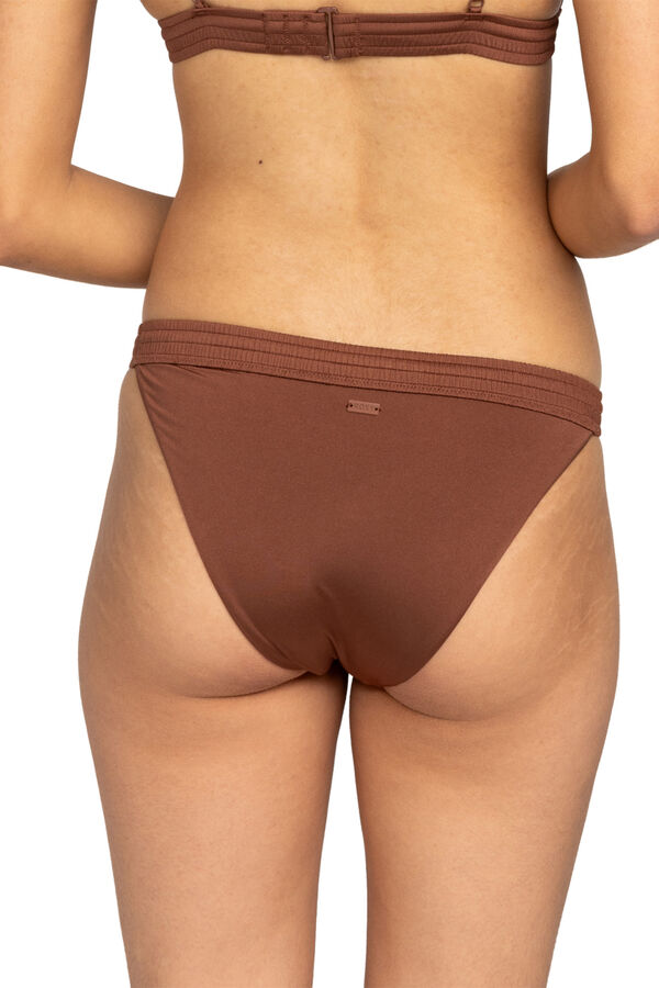 Womensecret Women's low-rise bikini bottoms - Silky Island  Smeđa