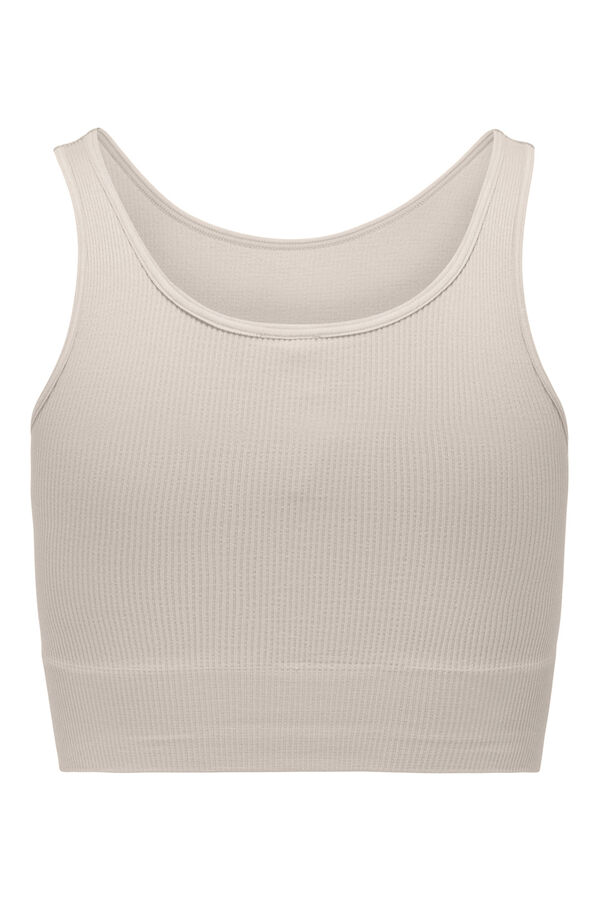 Only Play Nahtloser Sport-BH mit Tr&auml;ger. Grau