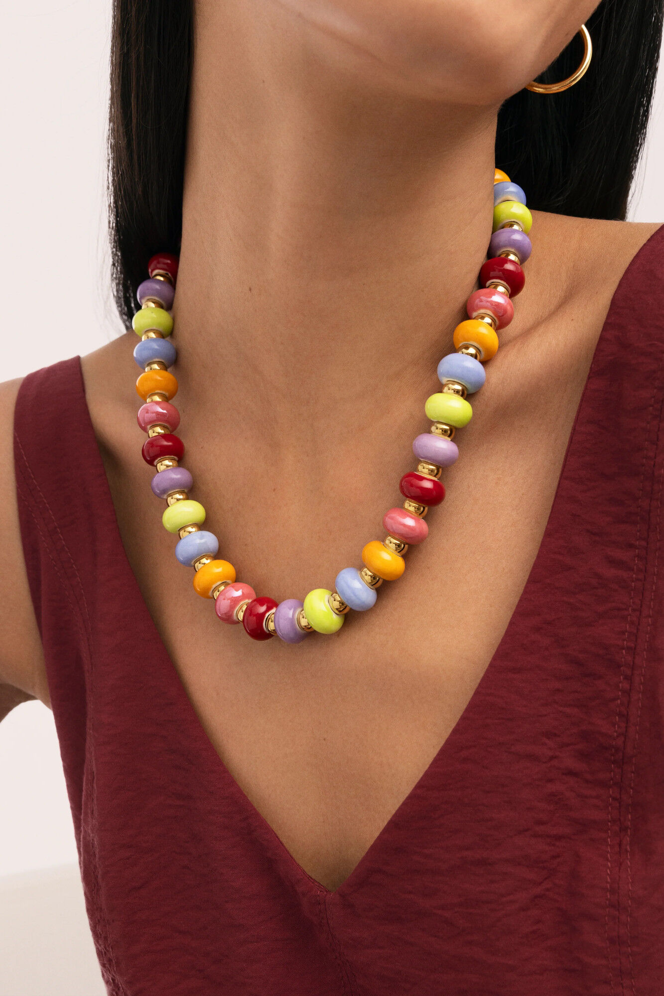 Singularu Collar Maxi Frida Acero Ba&ntilde;o Oro