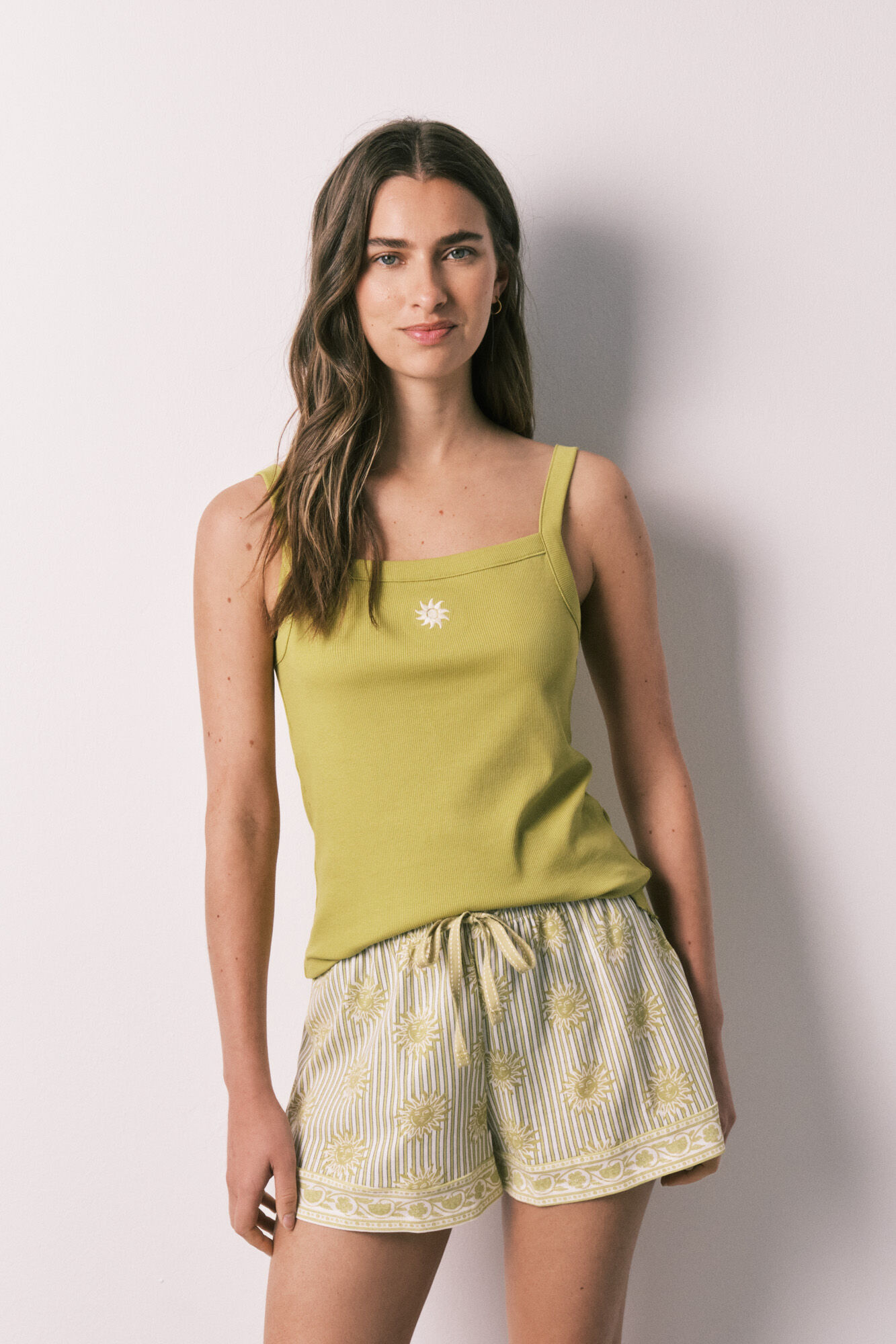 Women'secret Green strap short pyjamas