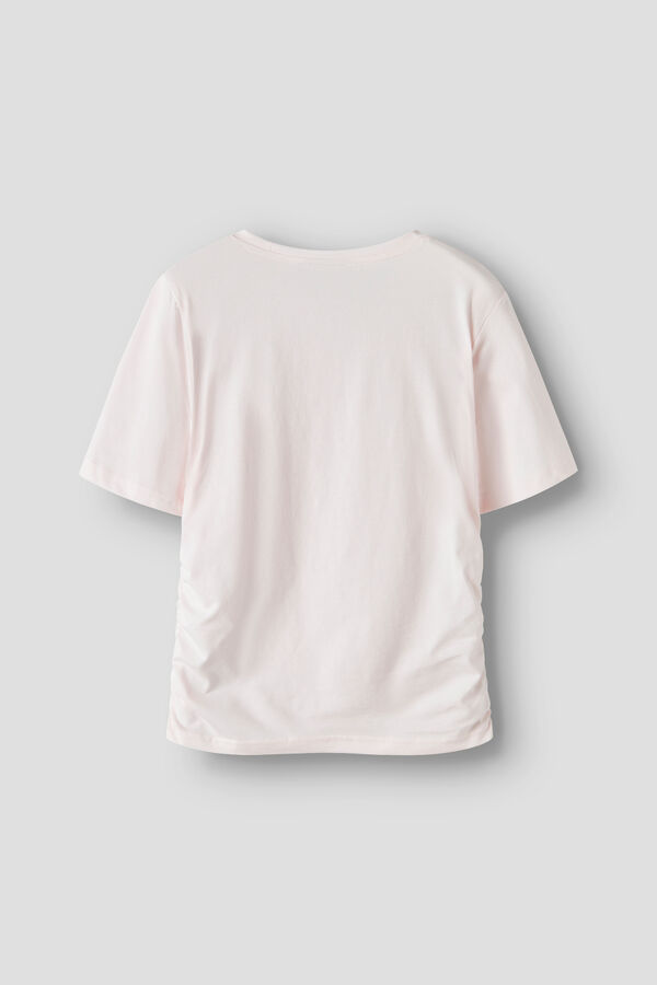 Lmtd Camiseta de manga corta con fruncido rosa