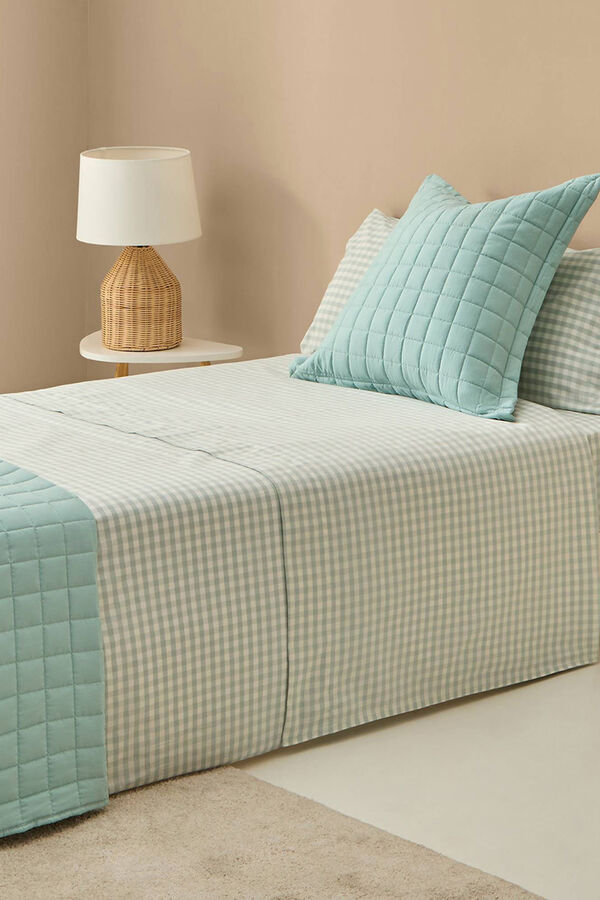 Textura Bettbezug mit Vichy- Hülle Blau