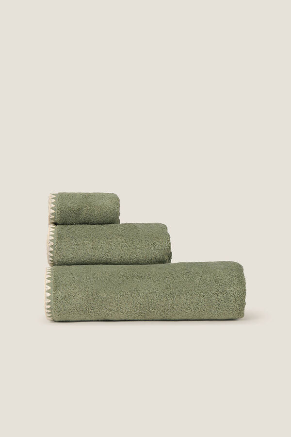 Textura Dekorativ Bademode Handtuch Naturwei&szlig;