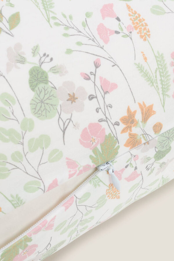 Womensecret Floral cotton cushion cover bézs