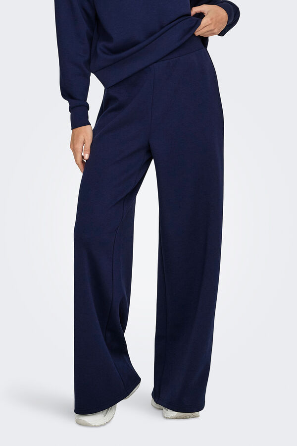 Only Play Pantal&oacute;n largo de chandal pata ancha azul