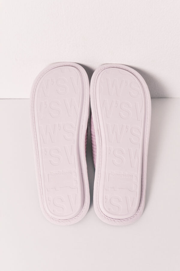 Women'secret Burgundy printed slippers pink