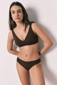 Women'secret Culotte classique clean cut en microfibre grenat