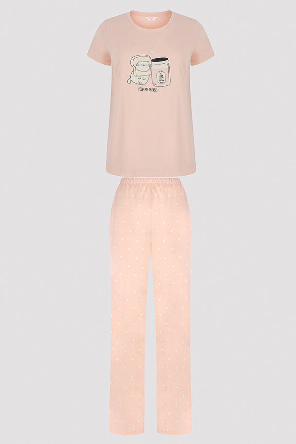 Womensecret Conjunto de calças de pijama rosa Happy rosa