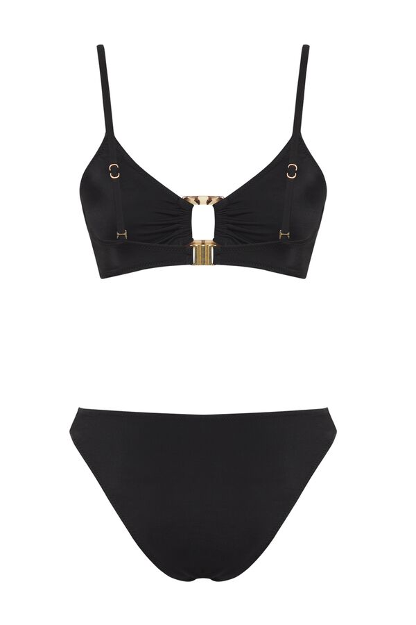 Trendyol Classic triangle bikini set black