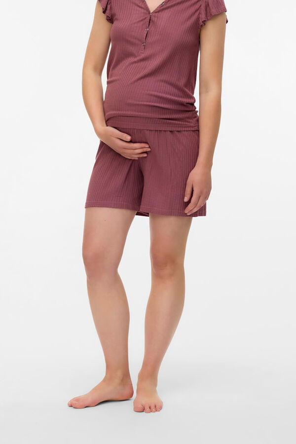 Mamalicious Pijama manga corta Maternity y lactancia fucsia