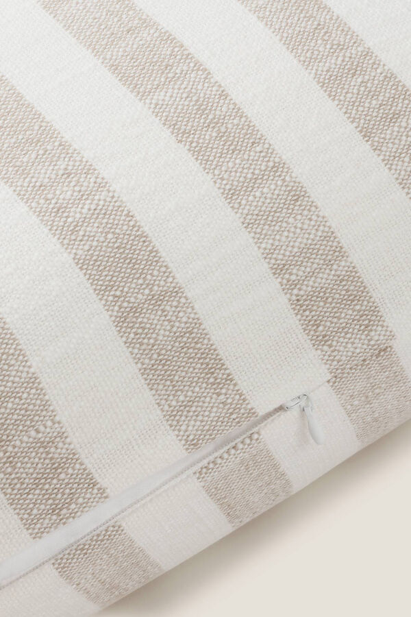 Womensecret Striped cotton cushion cover Smeđa