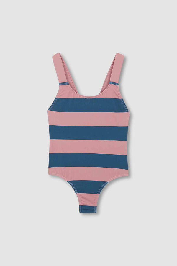 Womensecret Pink striped swimsuit rózsaszín