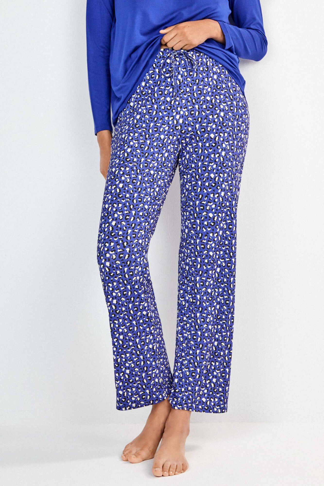 Gisela Cal&ccedil;a comprida estampado leopardo
